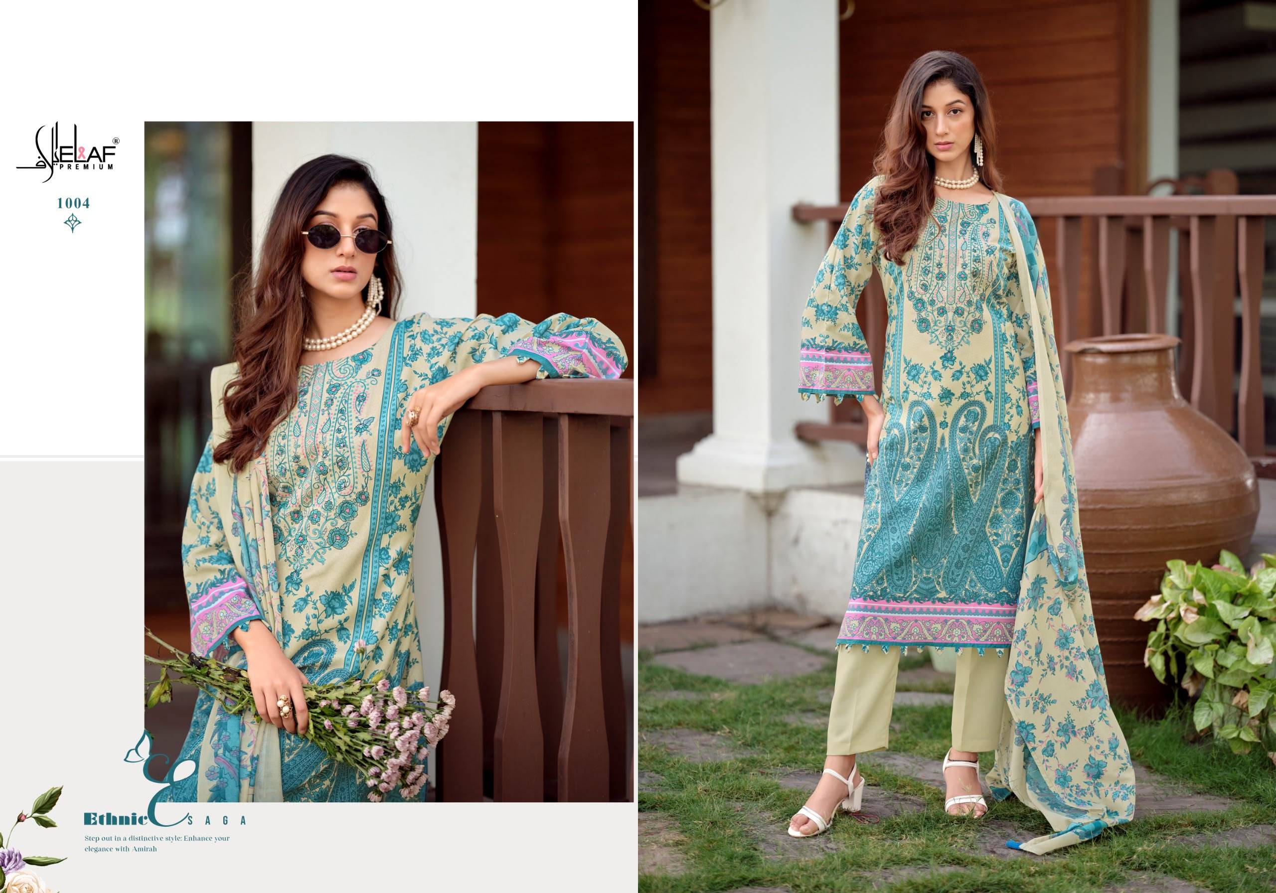 ELAF ASRAJOFA VOL.2 by  ELAF PREMIUM 1001 to 1008 series Indian Pakistani ethnic wear Premium soft Cotton At Wholesale Price